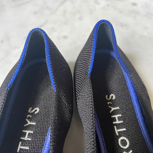 Rothy's The Point Classic Black Flat Size W8.5 Excellent! - Picture 4 of 12